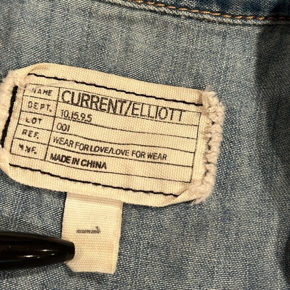 CURRENT/ELLIOT Denim Shirt, Sz 1 - Picture 7 of 9